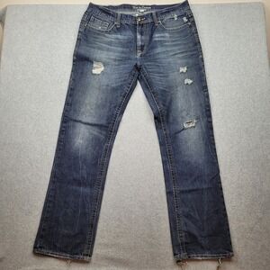 Axe & Crown Slim Fit Jeans Mens 38x34 Blue Distressed Crash AC41005-13